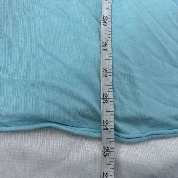 Maeve Tshirt Womens Size Medium Light Blue Ruffle Sleeve Casual Organic Modal - Picture 7 of 7